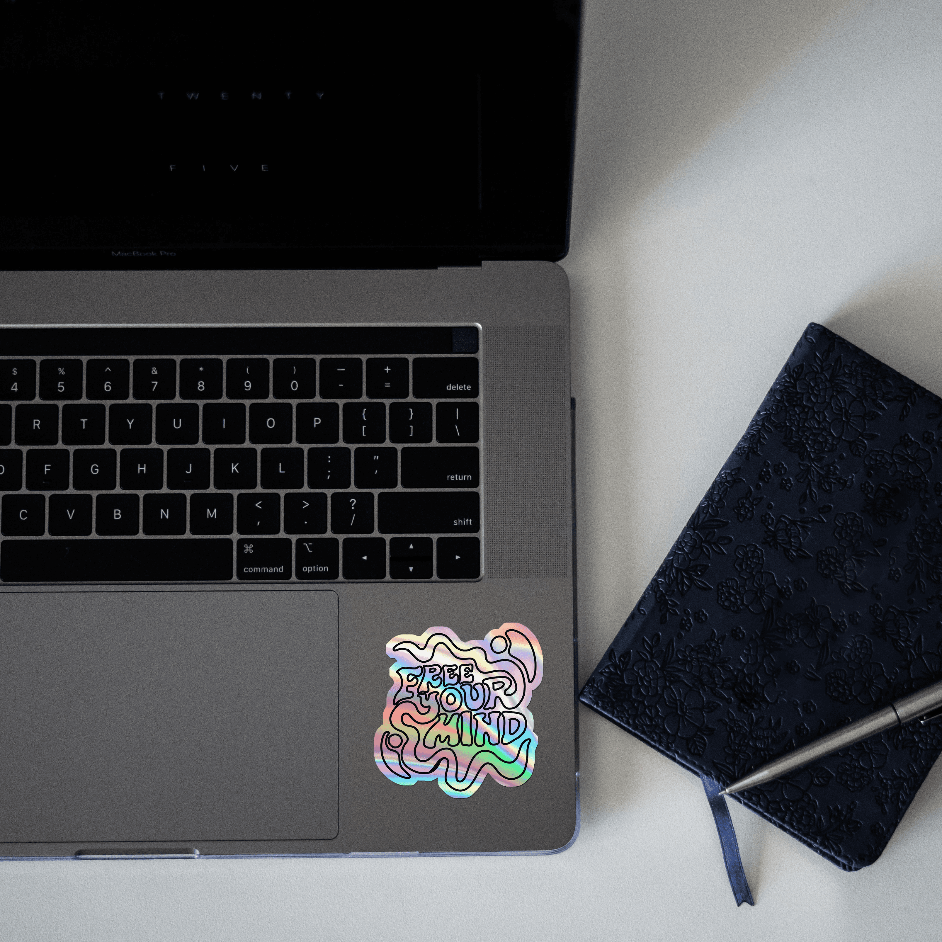 Free your Mind Holographic Sticker - sticckiz.com