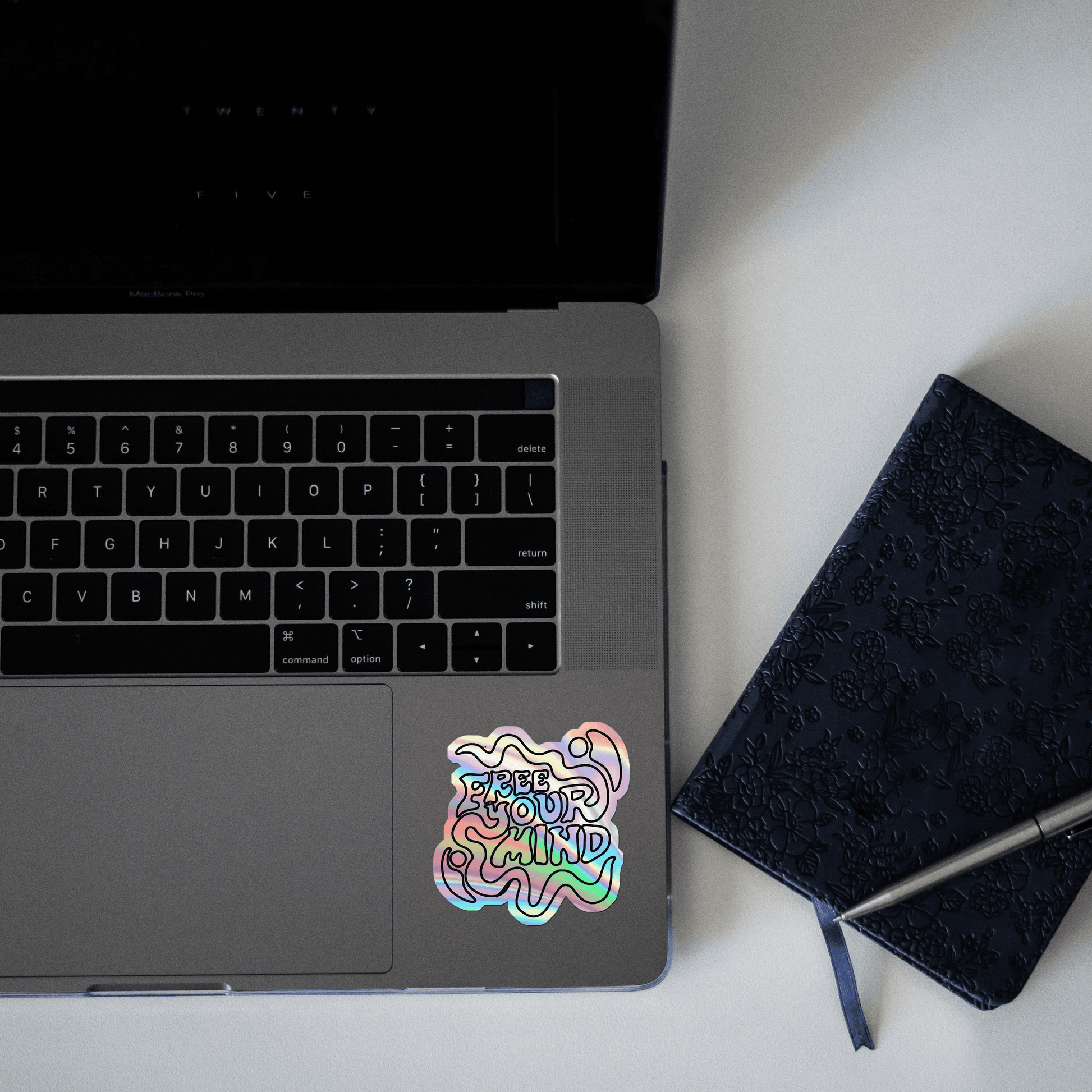 Free your Mind Holographic Sticker - sticckiz.com
