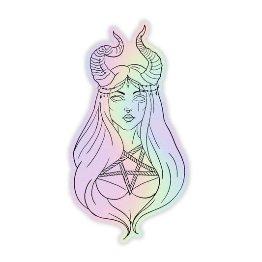 Devil Queen Holographic Sticker - sticckiz.com
