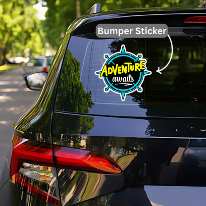 Adventure awaits Bumper Sticker