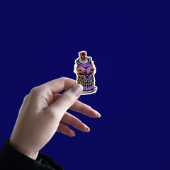Ghost in Spraypaint Bottle Sticker