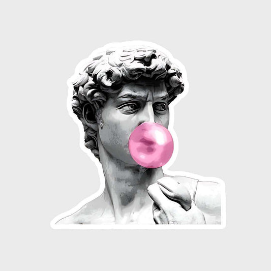 David with bubblegum sticker - sticckiz.com