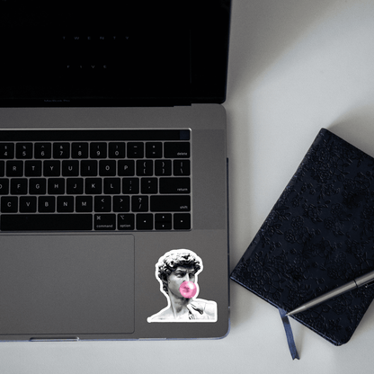 David with bubblegum sticker - sticckiz.com