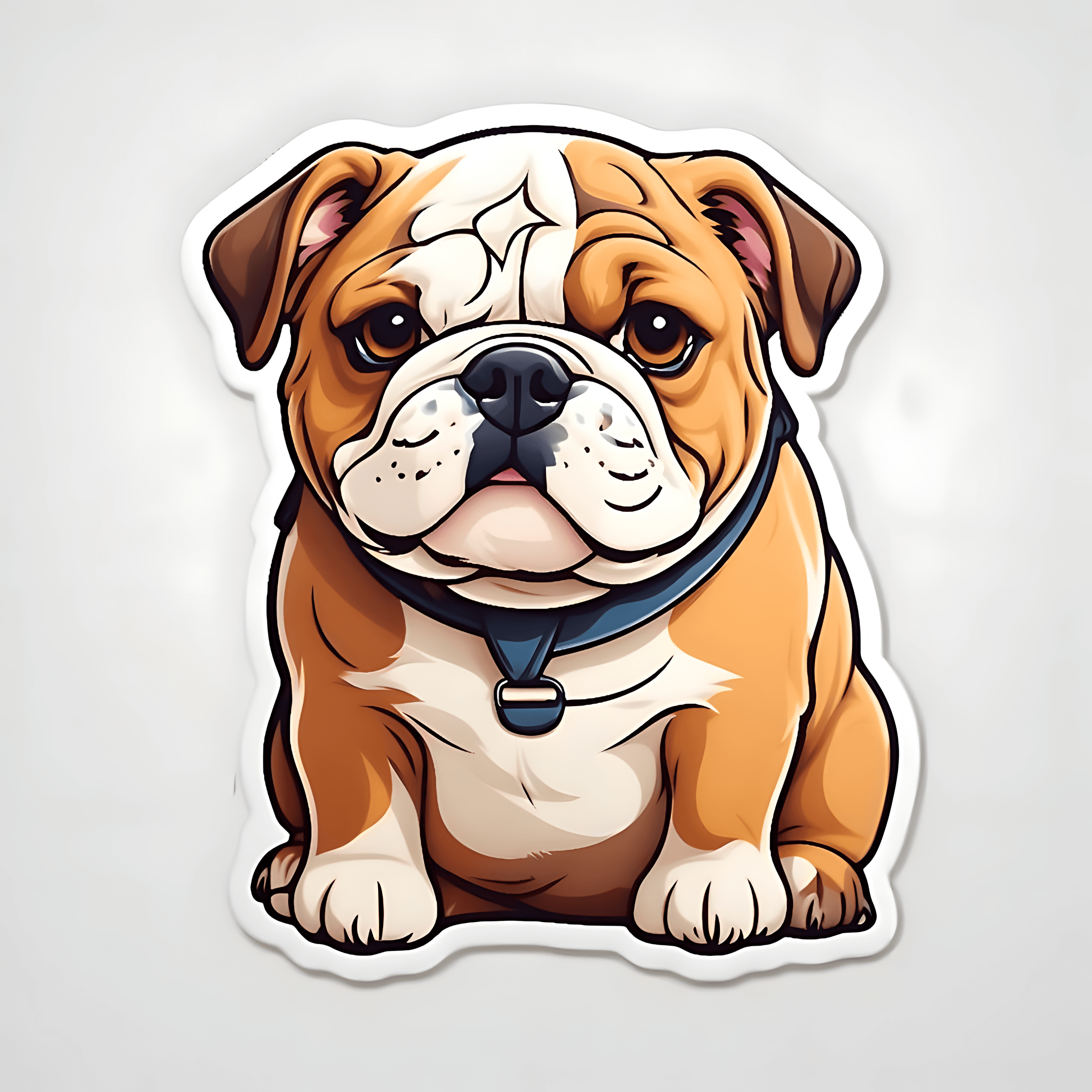 Cute Bulldog Sticker - sticckiz.com