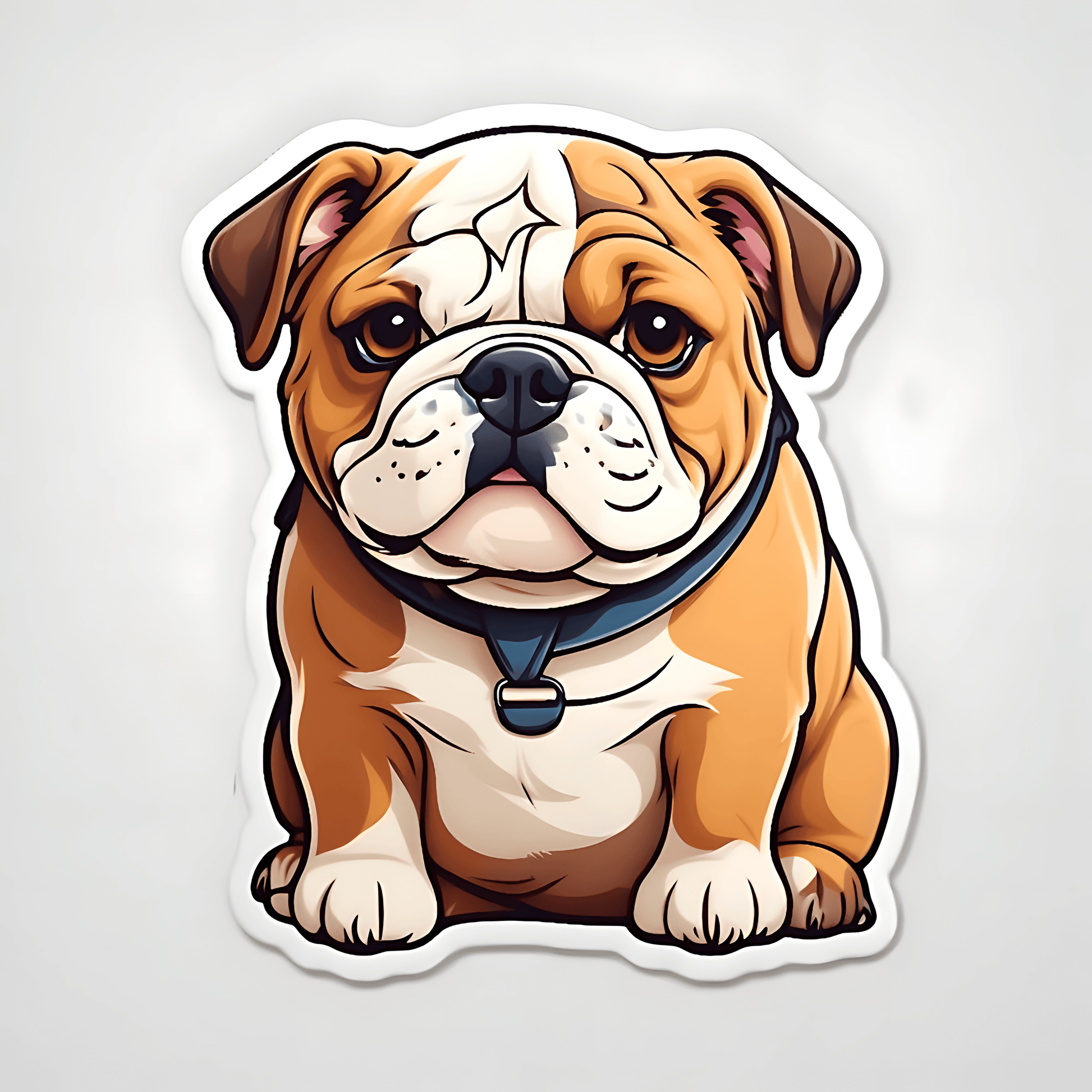 Cute Bulldog Sticker - sticckiz.com