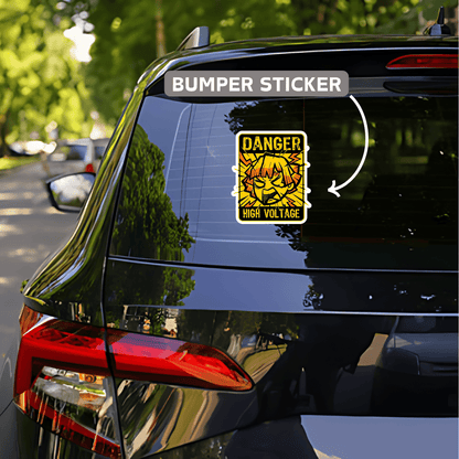 Danger high voltage bumper Sticker - sticckiz.com