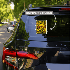 Danger high voltage bumper Sticker - sticckiz.com