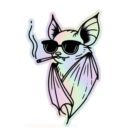 Ghost with C#g#ratt# Holographic Sticker - sticckiz.com