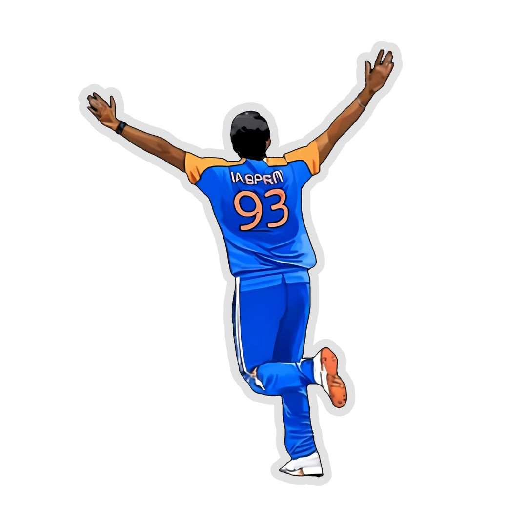 Jaspreet bumrah - Indian Cricket Sticker - sticckiz.com