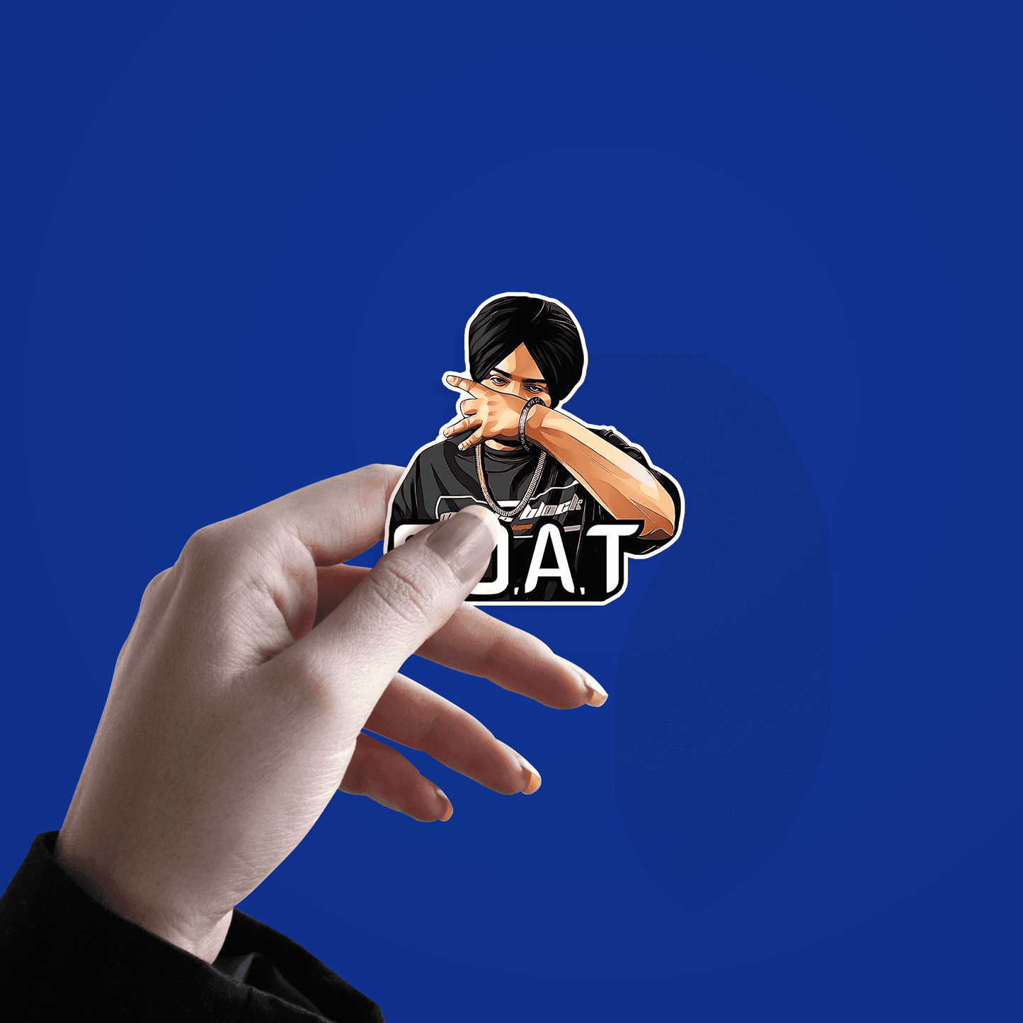 Sidhu Moosewala G.O.A.T Sticker - sticckiz.com