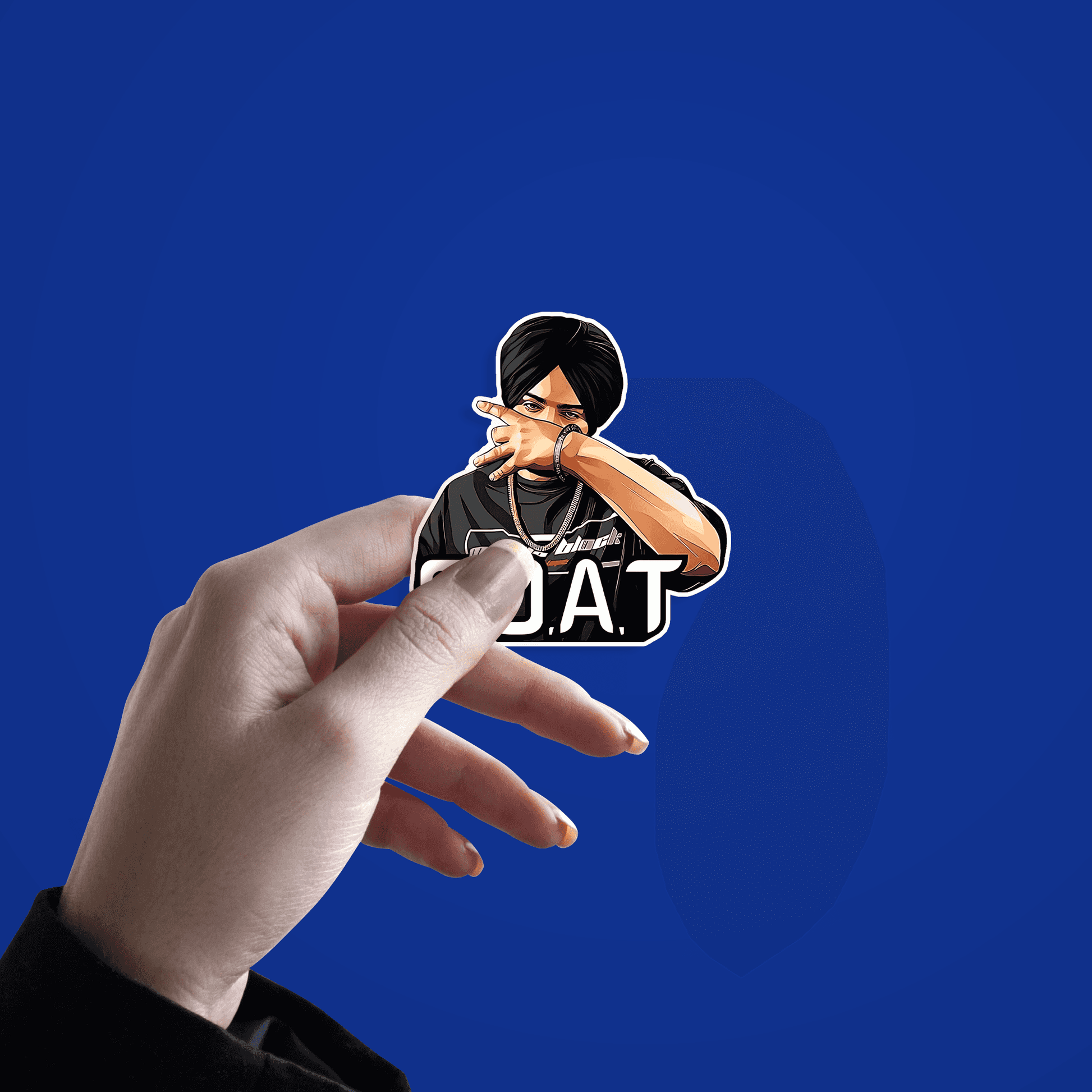 Sidhu Moosewala G.O.A.T Sticker - sticckiz.com