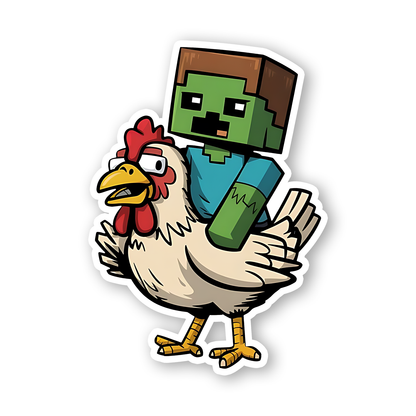 Robot on a Duck Sticker