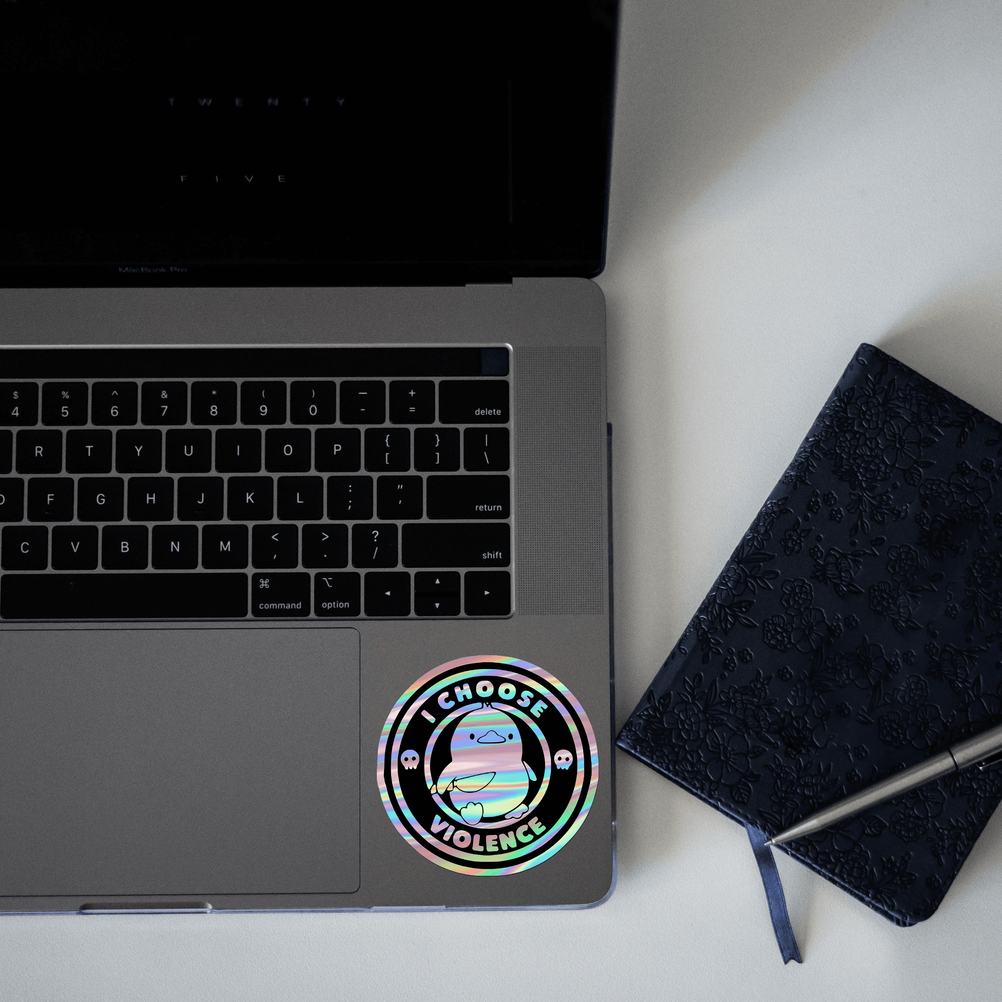 I Choose Violence Holographic Sticker - sticckiz.com
