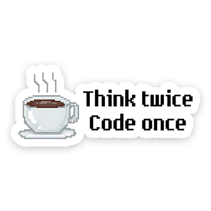 Think Twice code Once Sticker