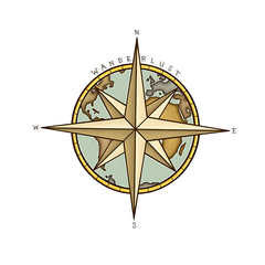 Wanderlust Compass Sticker - sticckiz.com