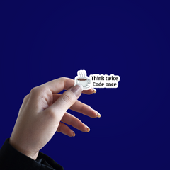 Think Twice code Once Sticker