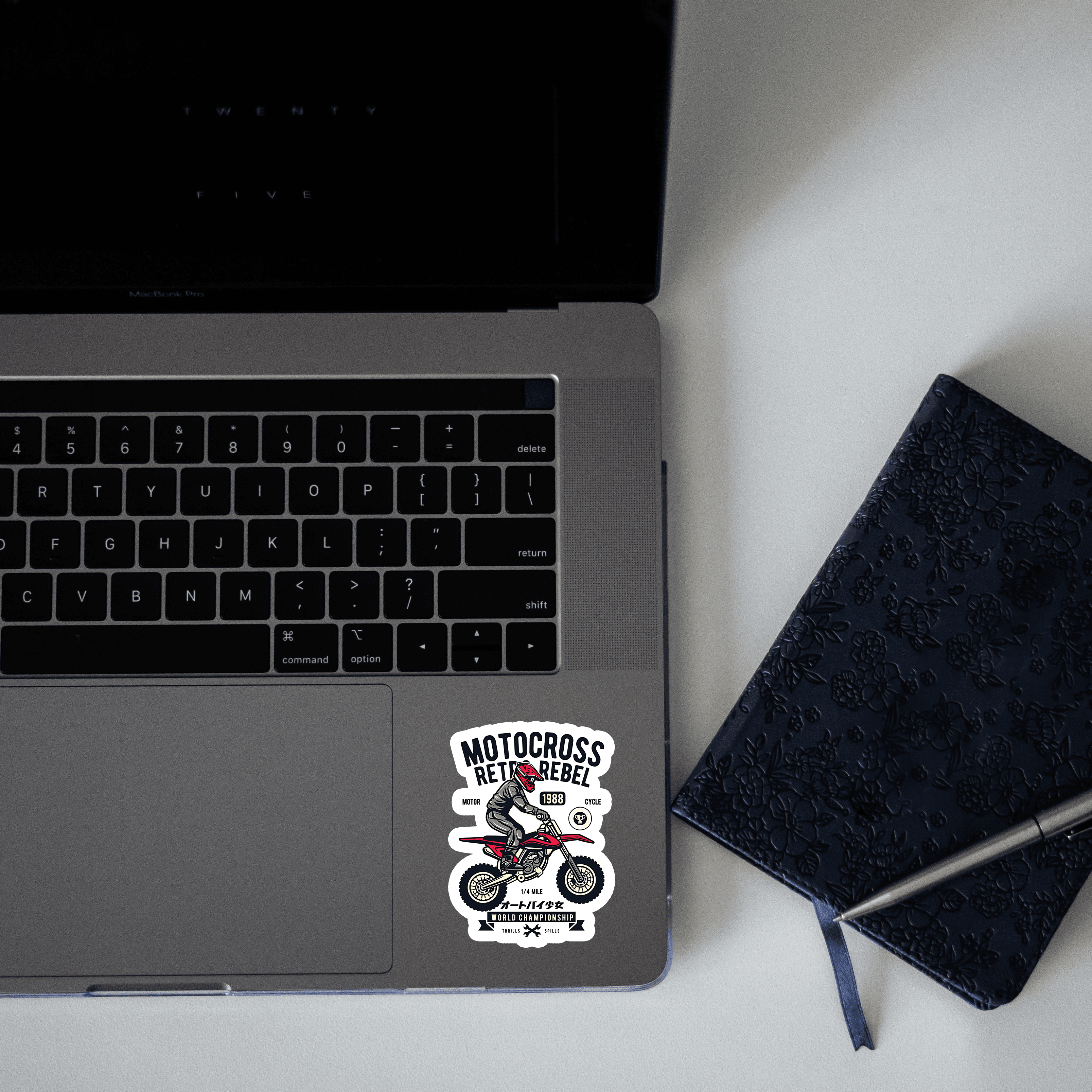 Motocross retro rebel Sticker - sticckiz.com