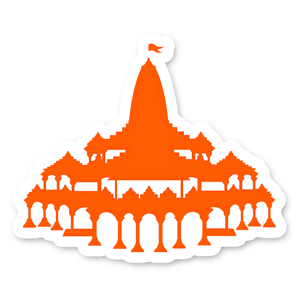 Ram Mandir Bumper Sticker – sticckiz.com
