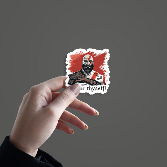 Kratos from the God of War video game series Sticker
