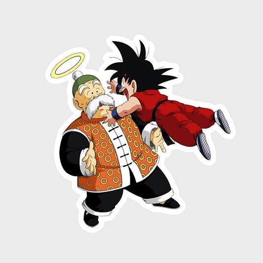 Son Goku And Grandpa Sticker - sticckiz.com