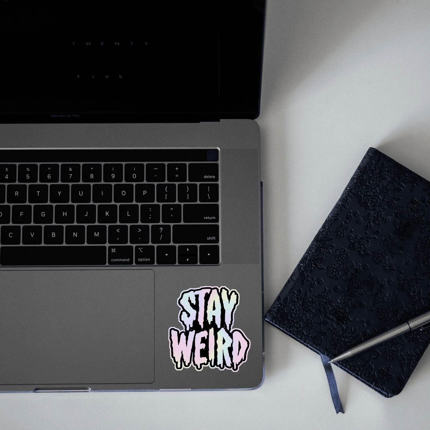 Stay Weird Holographic Sticker - sticckiz.com