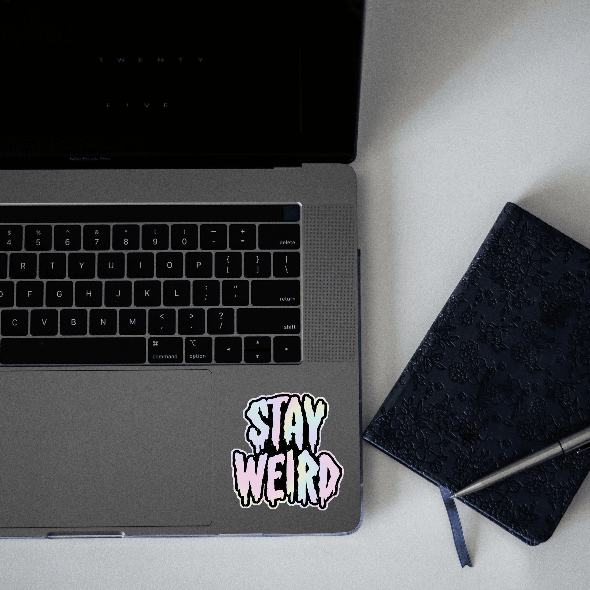 Stay Weird Holographic Sticker - sticckiz.com