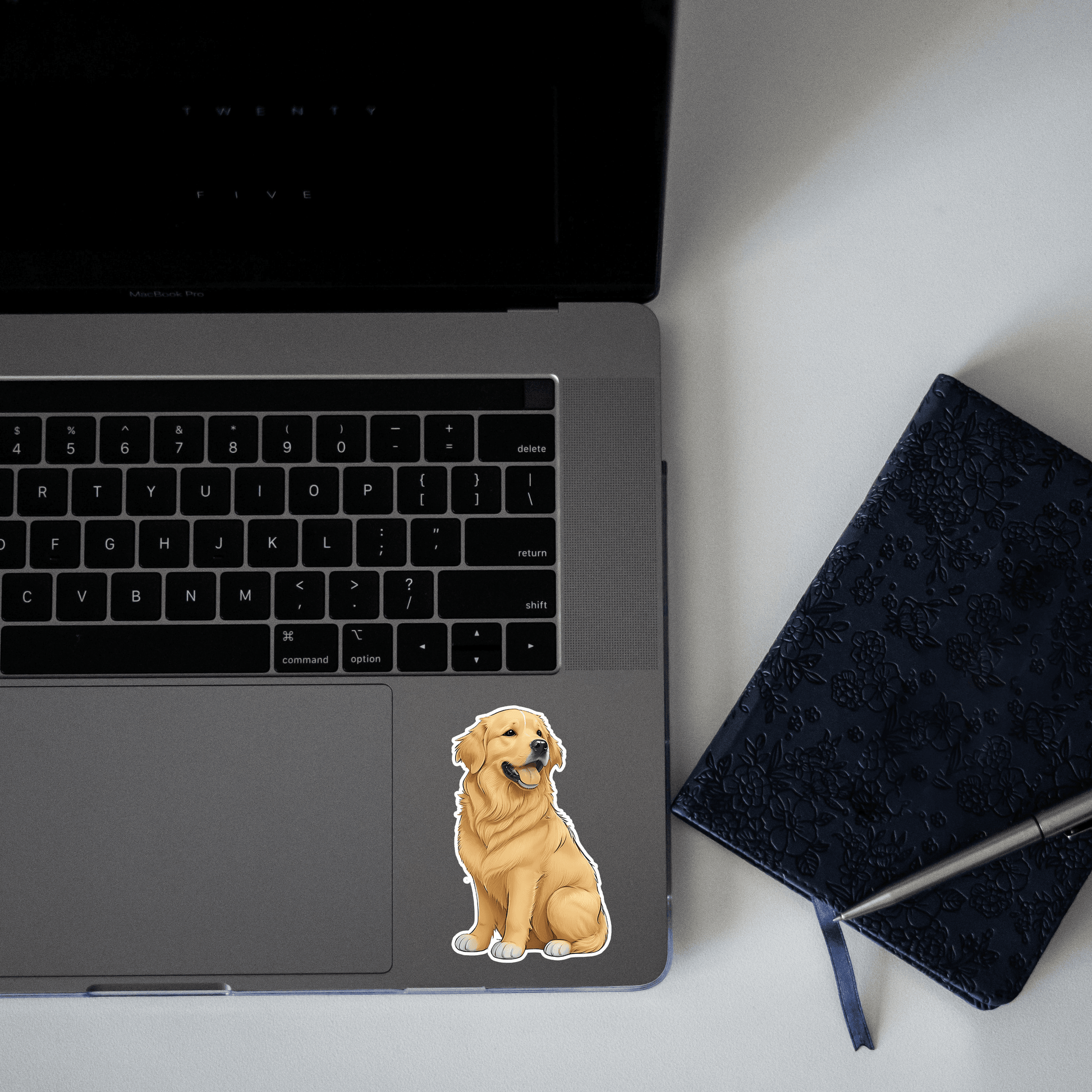 Happy Golden Retriever Sticker - sticckiz.com