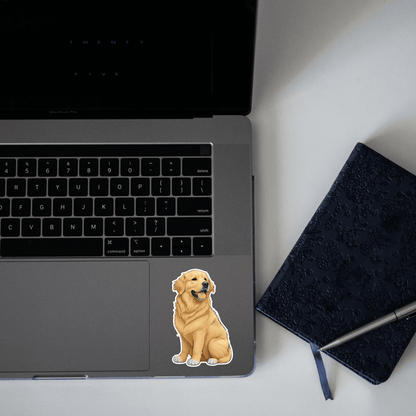 Happy Golden Retriever Sticker - sticckiz.com