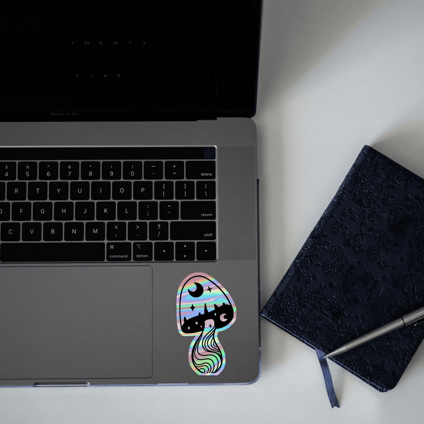 Aesthetic Mashroom Holographic Sticker - sticckiz.com
