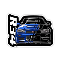R34 car Sticker