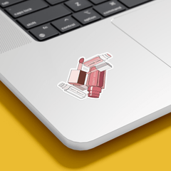 Pink Lipstick Sticker - sticckiz.com