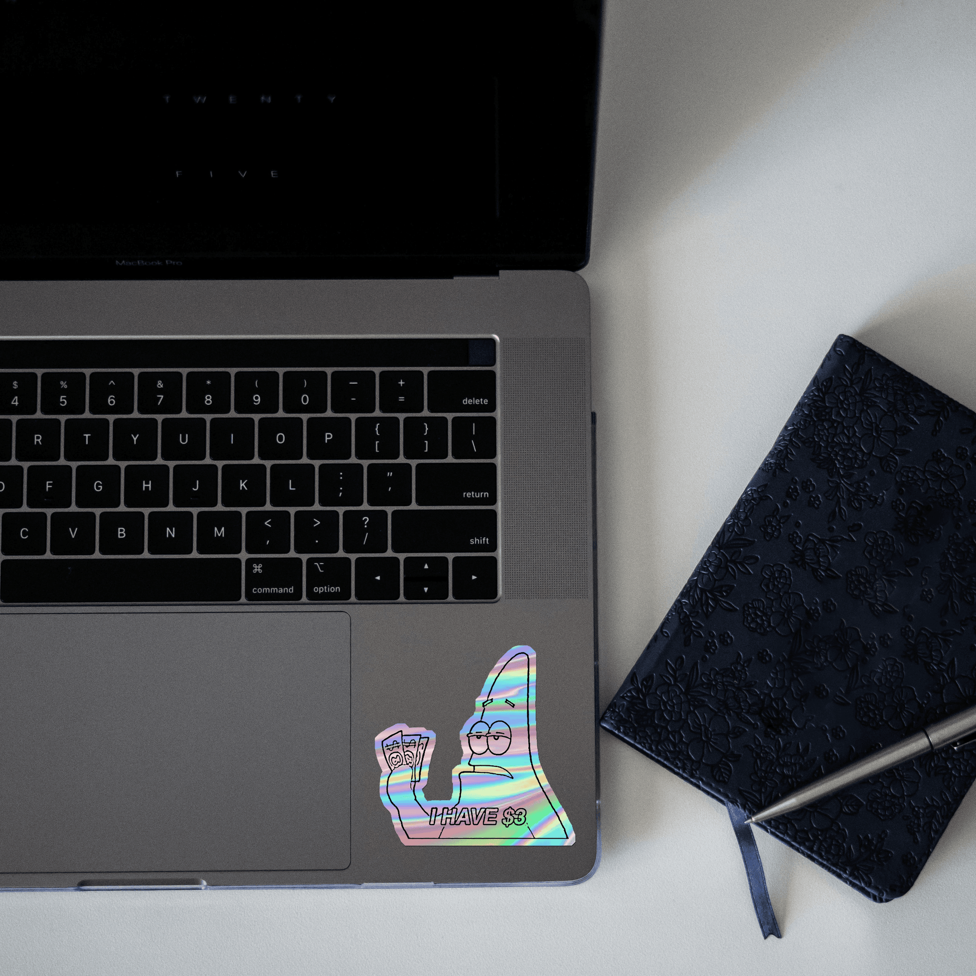I Have 3 $ Patrick Star Holographic Sticker - sticckiz.com