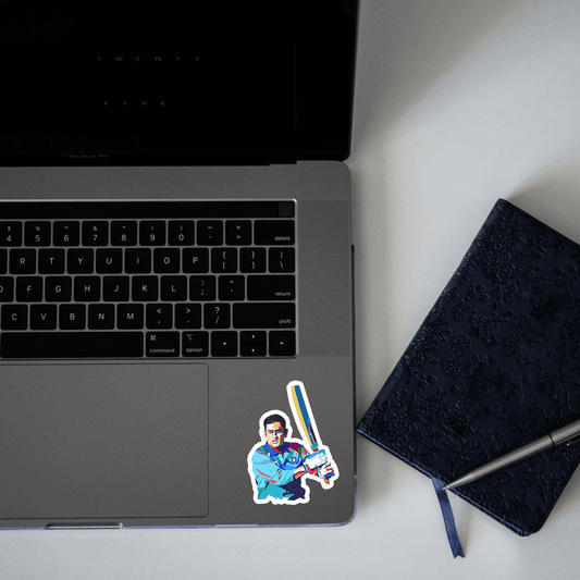 MS Dhoni v2 Sticker - sticckiz.com