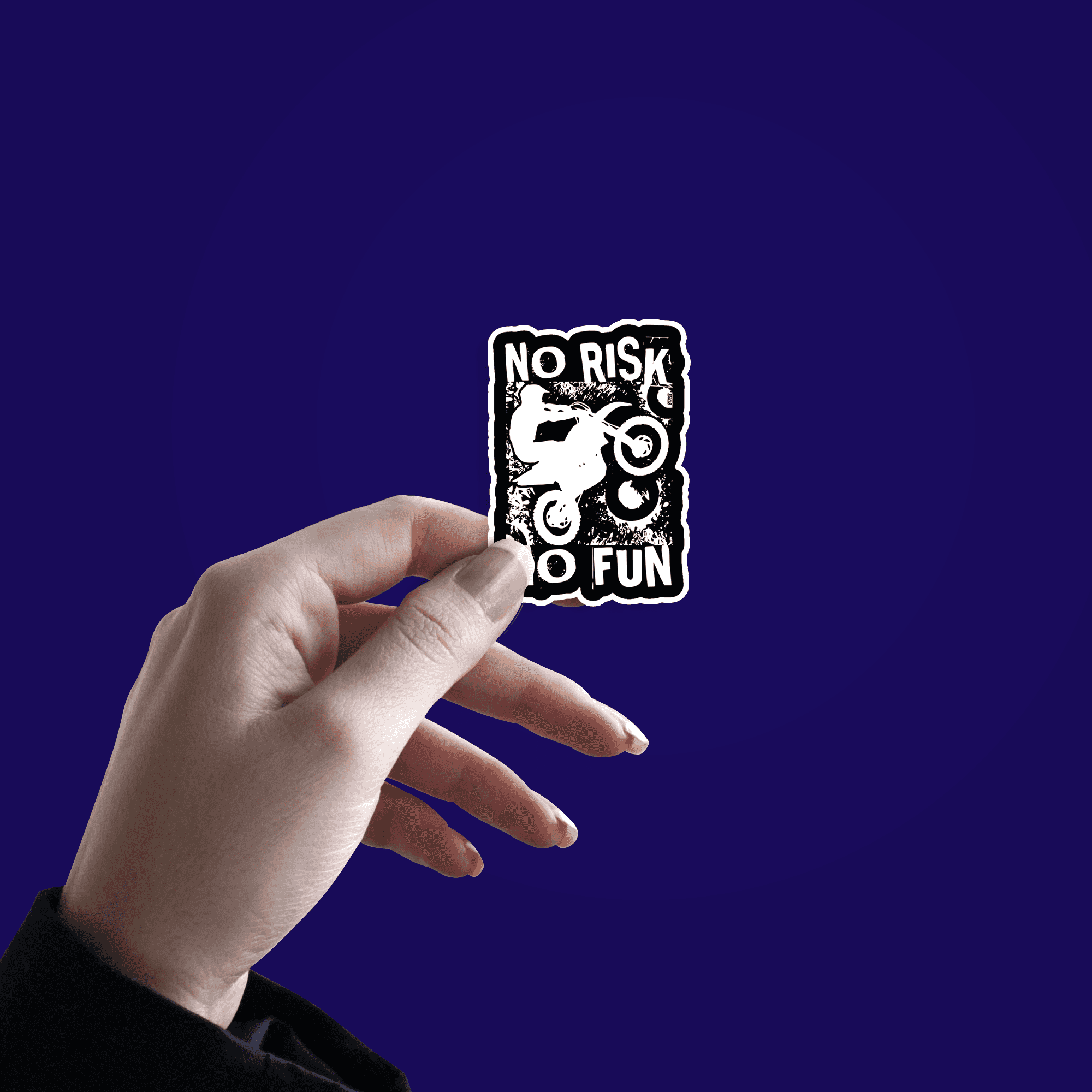 No risk No fun Sticker