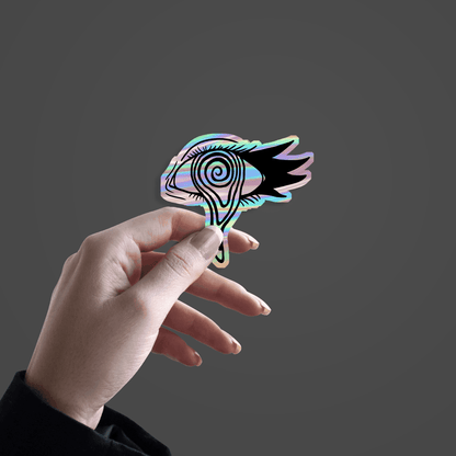 Melting Eye Cornia Holographi Sticker - sticckiz.com