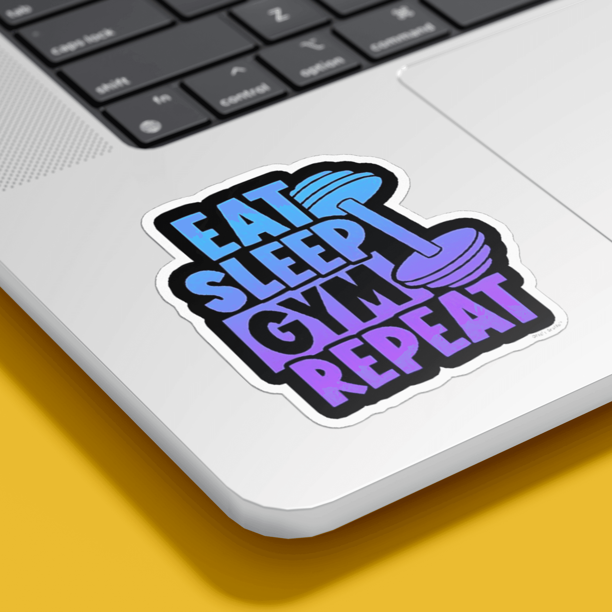 Eat Sleep Gym Repeat Sticker - sticckiz.com