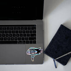 Melting Eye Cornia Holographi Sticker - sticckiz.com
