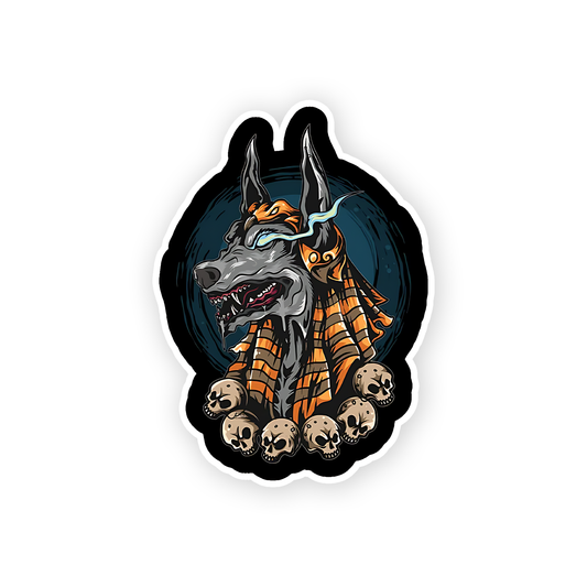 Anubis mummy grinning Fiercely Sticker