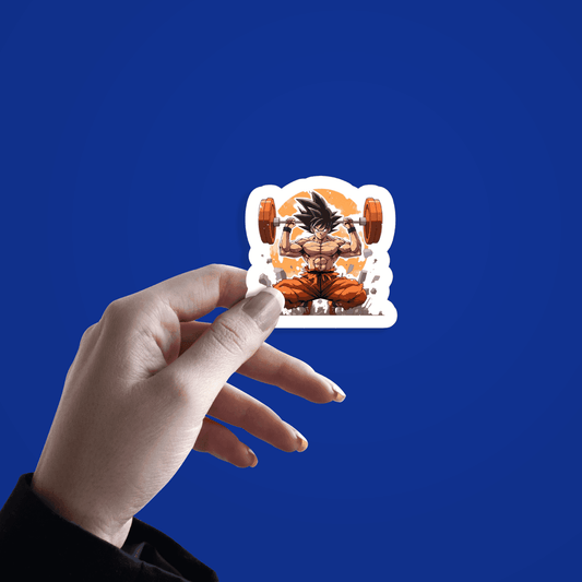 Goku Training Sticker - sticckiz.com