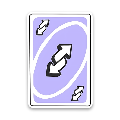 UNO reverse card Sticker
