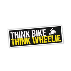 Think Bike Think Wheelie Sticker