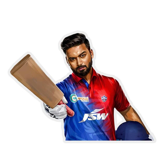 Rishabh Pant Sticker - sticckiz.com