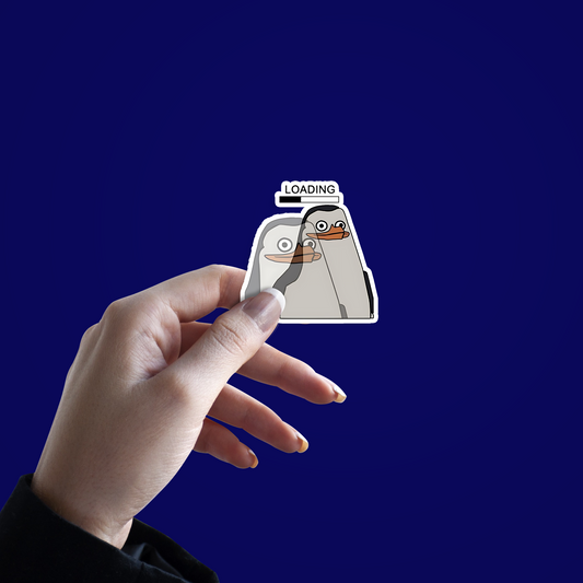 Loading Penguine Sticker