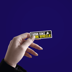 Think Bike Think Wheelie Sticker