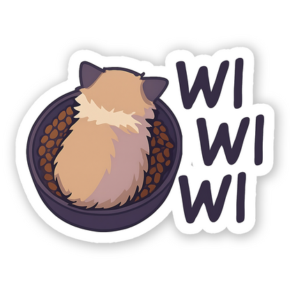 Wi Wi Wi cute Cat Sticker