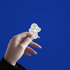 Green Mashroom Sticker - sticckiz.com