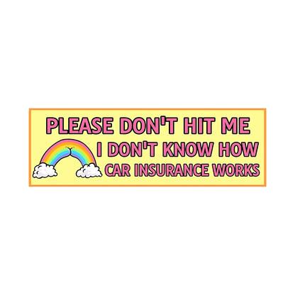 Please Don't Hit Me I Don't Know Sticker - sticckiz.com