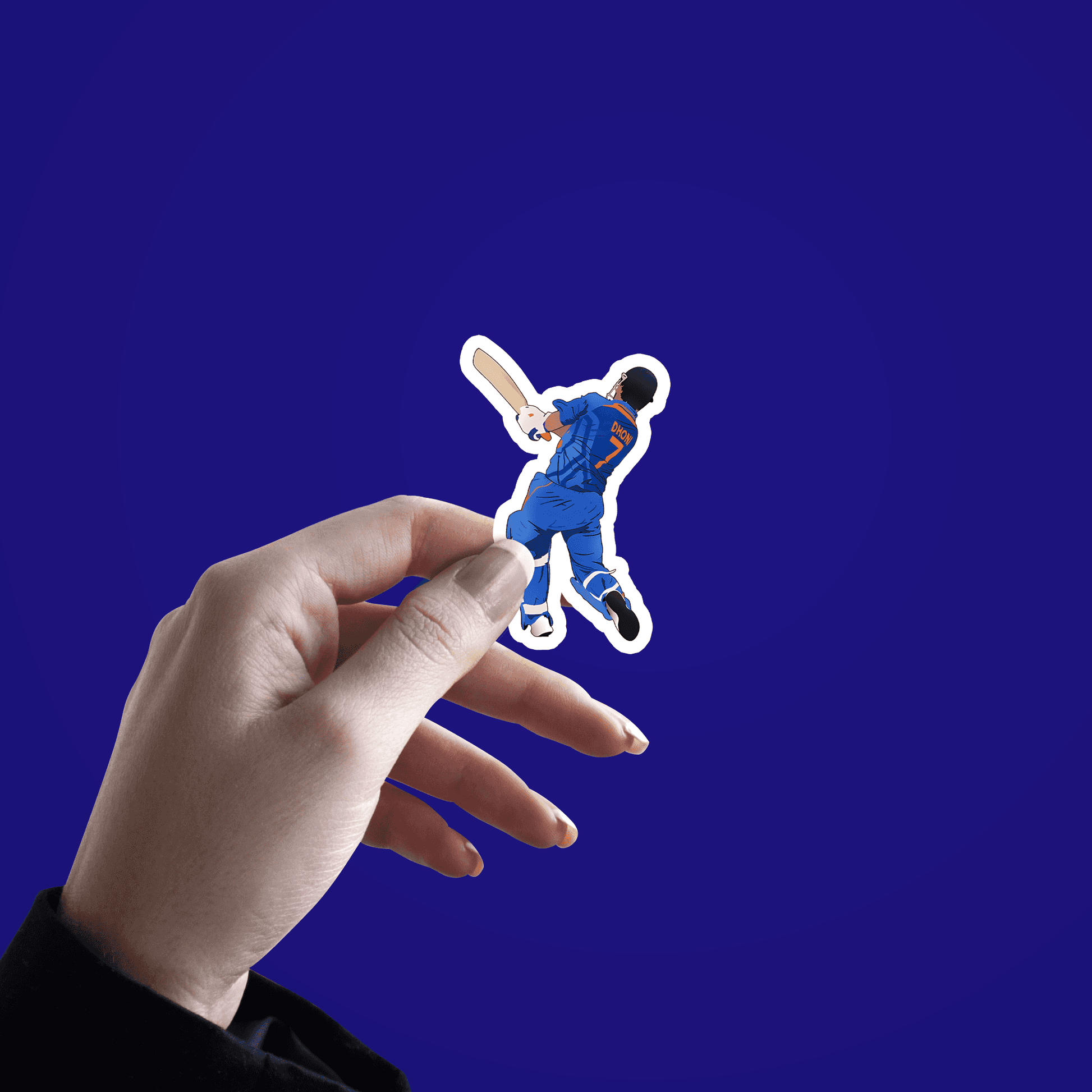 Dhoni 7 number Sticker - sticckiz.com