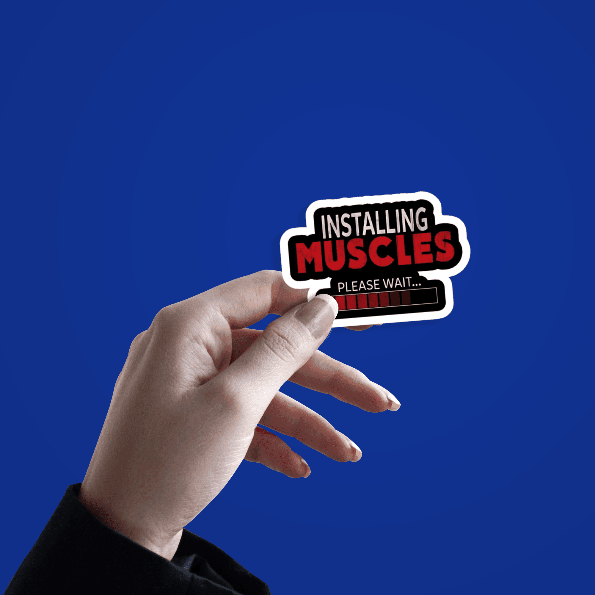 Installing Muscle Sticker - sticckiz.com