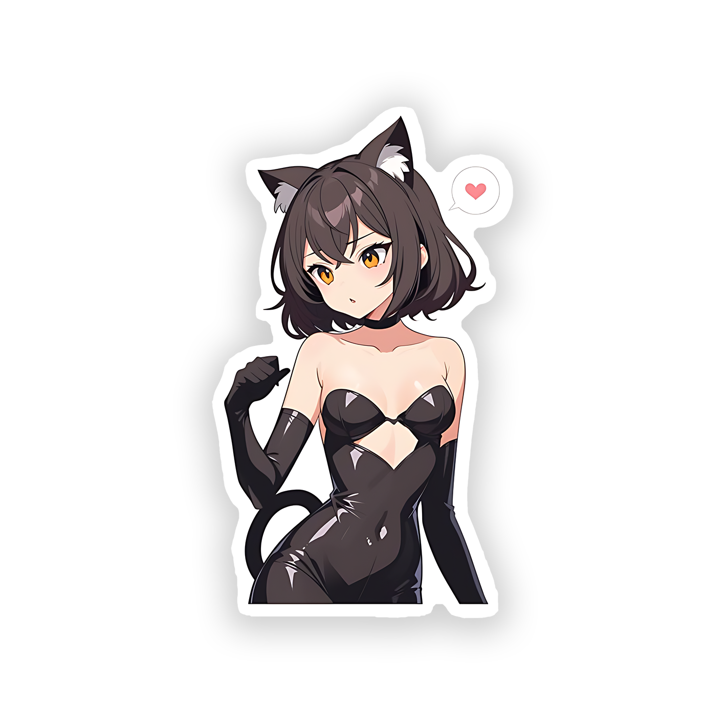 Anime girl cat version sticker
